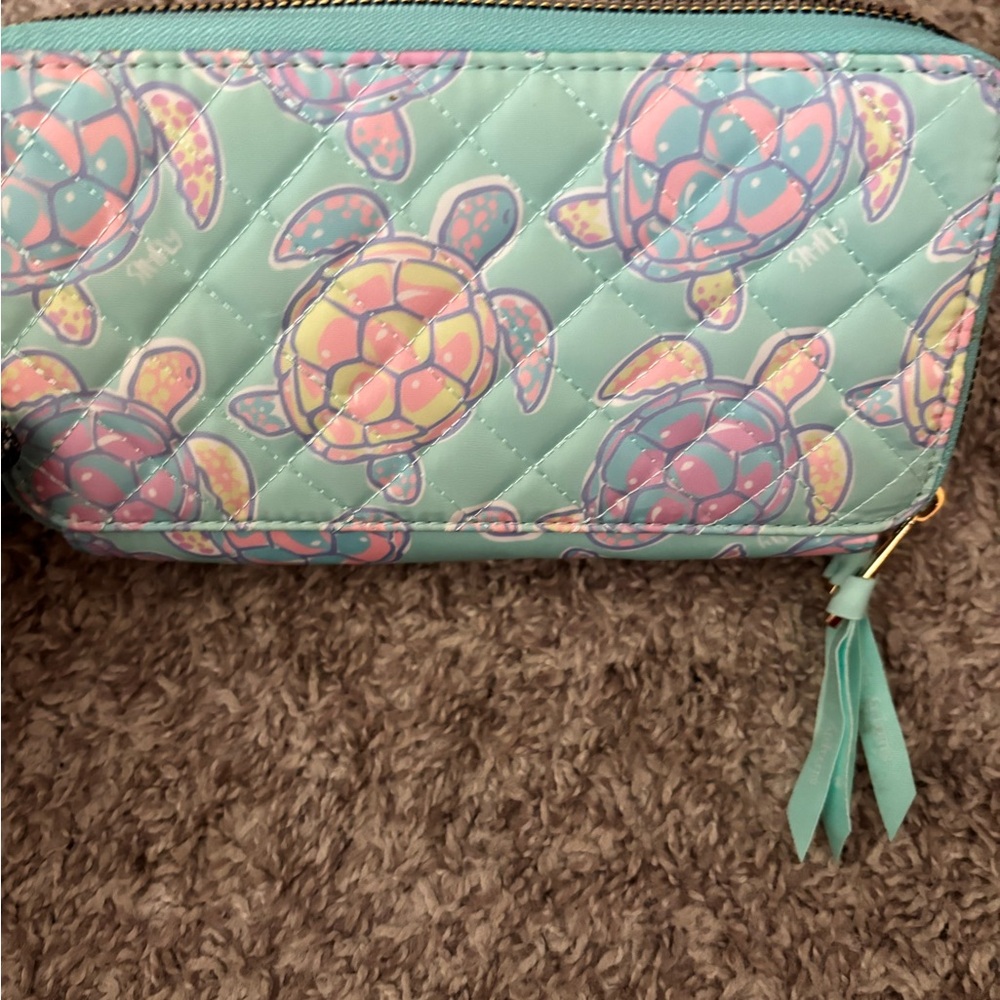Simply Southern Aqua Wallet with Gold Accents - Picture 3 of 5